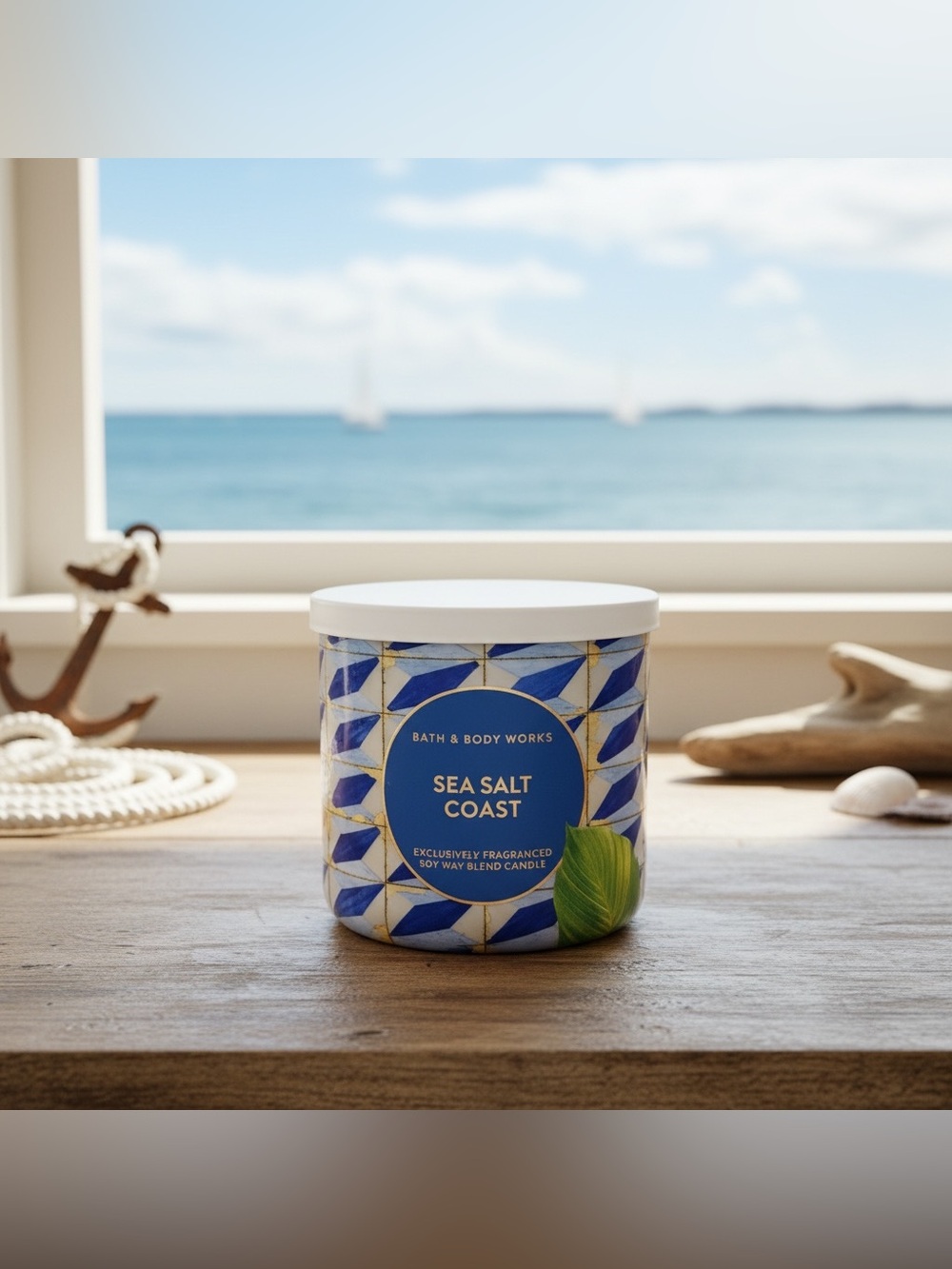 Bath & Body Works Sea Salt Coast Candle - Blue